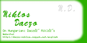 miklos daczo business card